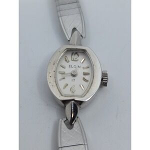 Vintage Elgin 17 Jewel Ladies Mechanical Wrist Watch Working Condition Original